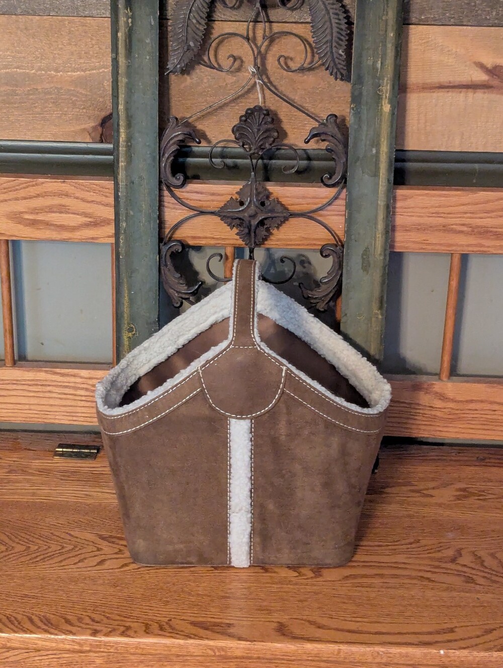 Bath & Body Works Faux Suede Tote Basket